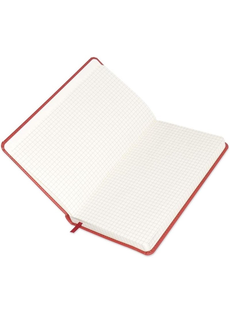 FIS Executive Notebook 120-Sheets Italian PU 5mm Square, 13x21cm, Maroon - FSNBEX5M1321MR - Image 3